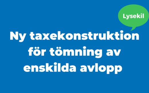 Ny taxekonstruktion för tömning av enskilda avlopp i Lysekil