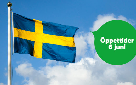 Öppettider 6 juni – Sveriges nationaldag