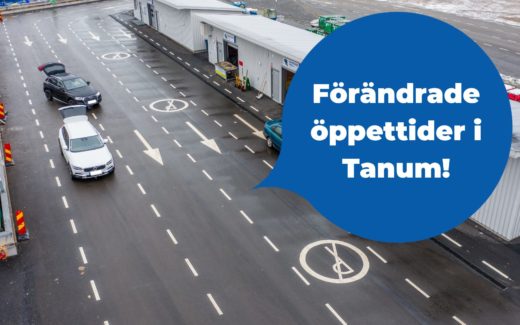 Förändrade öppettider på sommaren för Tyft och Hamburgsunds återvinningscentraler