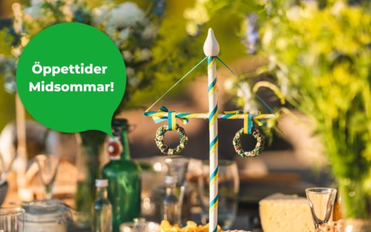 Öppettider och hämtning under midsommar 2025