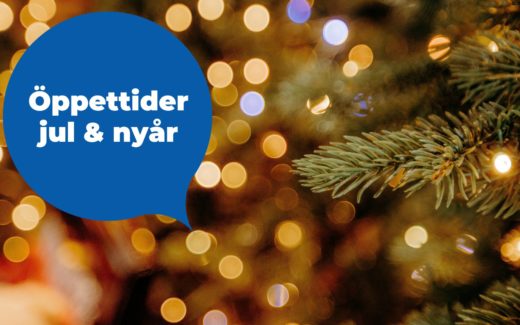 Våra öppettider för jul och nyår 2025